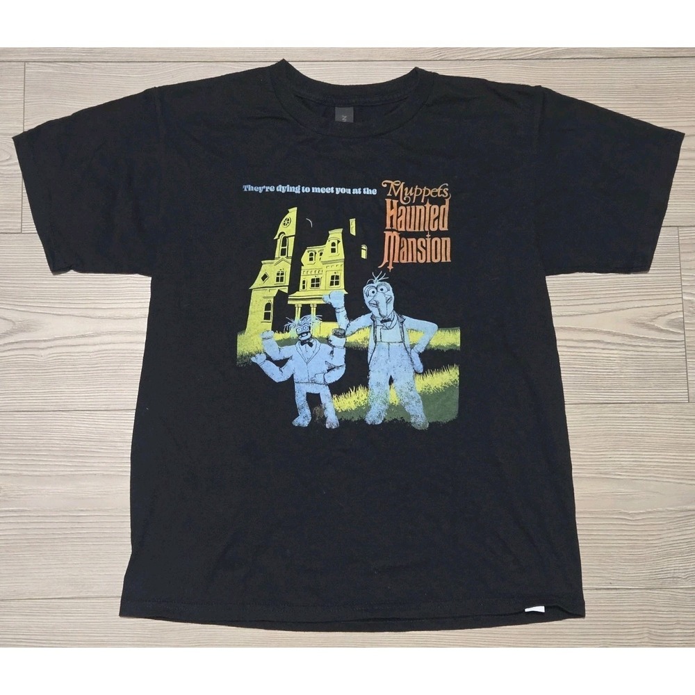 Muppets Haunted Mansion Shirt Youth Large Black Gonzo